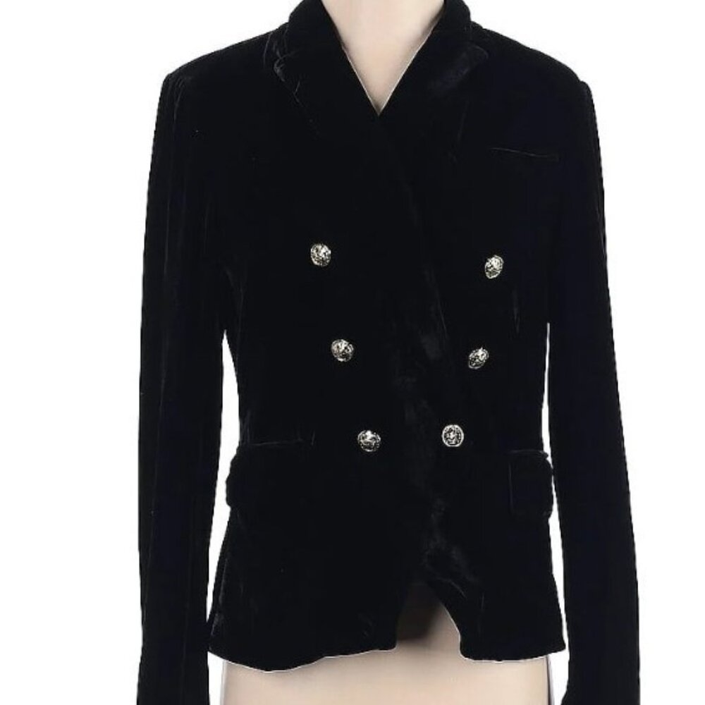RACHEL ZOE Double Breasted Black Blazer, Size 14 (L) New/Tags